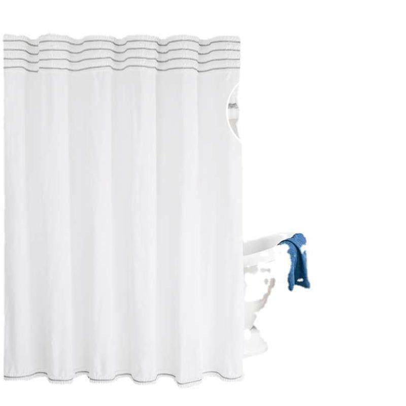 大花边纯手工防水防霉浴帘  涤纶布  送C塑料挂钩浴室帘 厂家直销,家庭/个人清洁工具,浴帘,淘宝优惠券,粉丝福利购,淘宝优惠卷