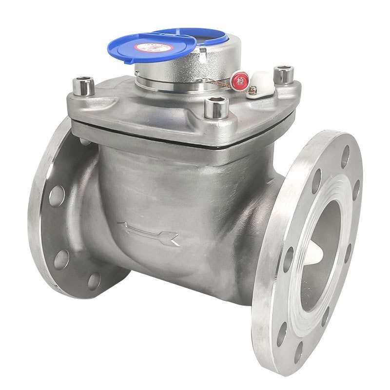 不锈钢水表304/316耐腐蚀冷热干湿螺翼工业四氟可拆法兰宁波水表