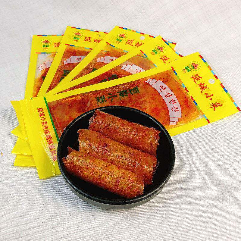 东北辣片延城小菜长豆皮小零食香辣手撕辣条腐竹皮延边特产大辣片