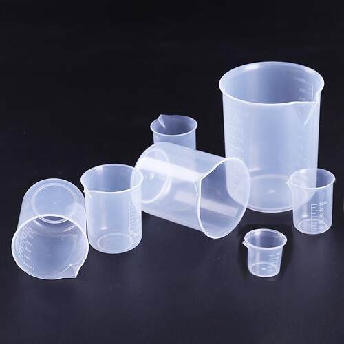 一次性量杯带刻度塑料烧杯250ml实验器材100ml1000ml50ml500毫升