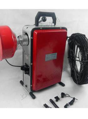 小型电动管道清洗机室内户外两用疏通机家用下水道螺旋清理机