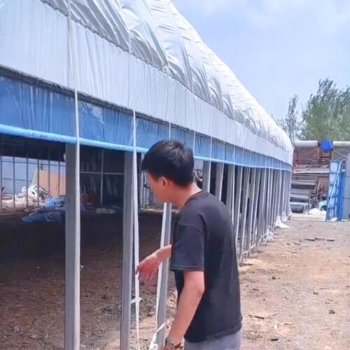 定制新型养殖骨架钢管全套椭圆管鸡鸭全套牛羊钢架养鸭棚钢材大棚