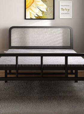 折叠床单人床办室出租屋双人午DDE床睡硬板1.公2m小户型省地折可