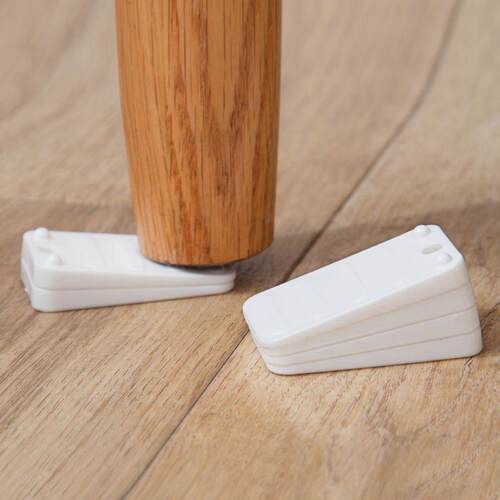 Furniture leveling shims, wardrobe wedges, cabinet and table