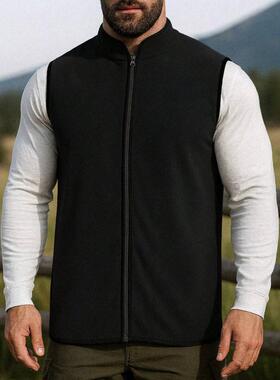 Q 27395 Men's stand collar vest 士立领马甲跨境速卖通亚