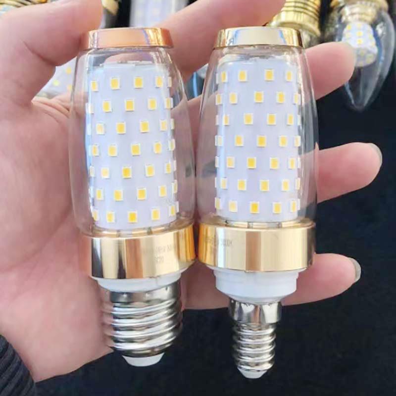 家用led灯泡玉米棒灯E27螺口E14螺纹节能照明三变光玉米火箭光源