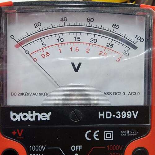 兄弟牌HD-399V指针式电压表高精度维修电工万用表数字万用表