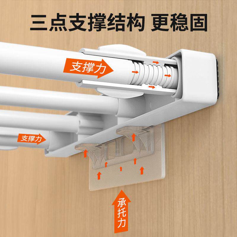 衣柜收板纳分层隔柜子免钉置物架柜浴室分橱隔层架宿伸367舍缩