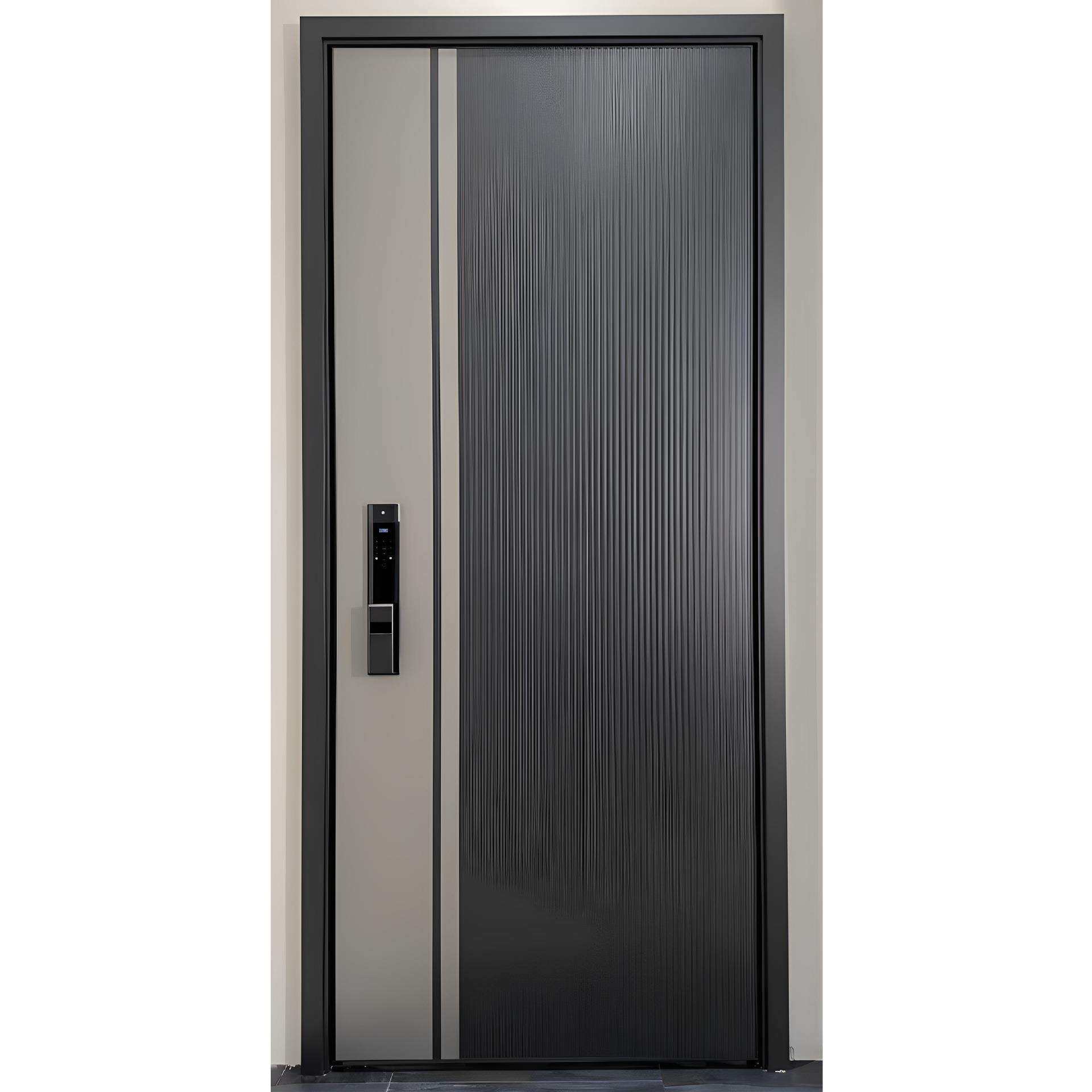 甲级防盗门进户门轻奢精雕铸铝门全自动锁入户门平开隔音门子母门