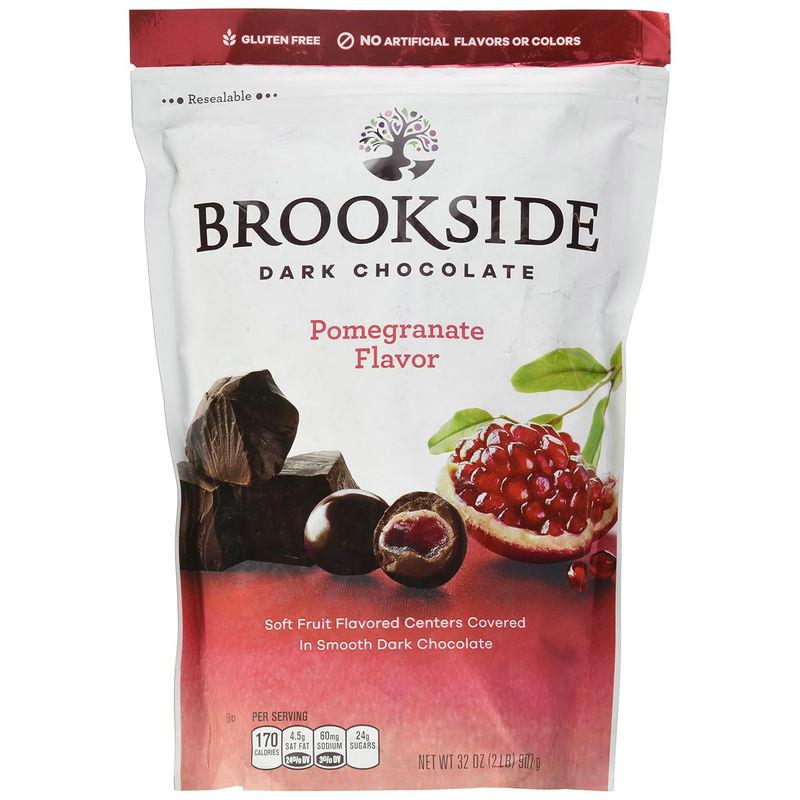 包邮原装加拿大Brookside Acai石榴果桨夹心黑巧克力豆907g