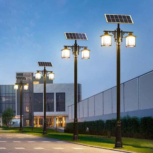 头路灯太阳户外防水别墅小区能用LCB院子中式家室外庭院3米双高杆