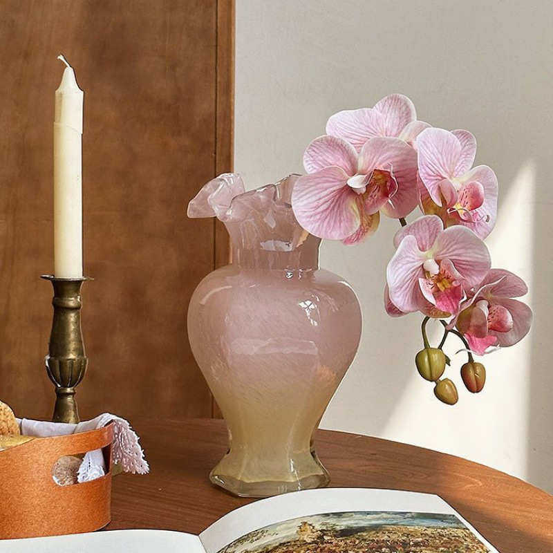 感中顿装饰珠光餐桌炫彩古芬花器家居摆件轻奢玻璃花瓶鱼尾高级,家居饰品,花瓶,淘宝优惠券,粉丝福利购,淘宝优惠卷