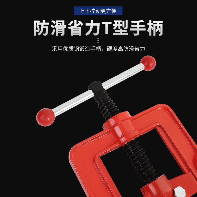 龙门钳夹管钳 重型三角架压力镀锌管钳台虎钳割丝管子夹紧器手动