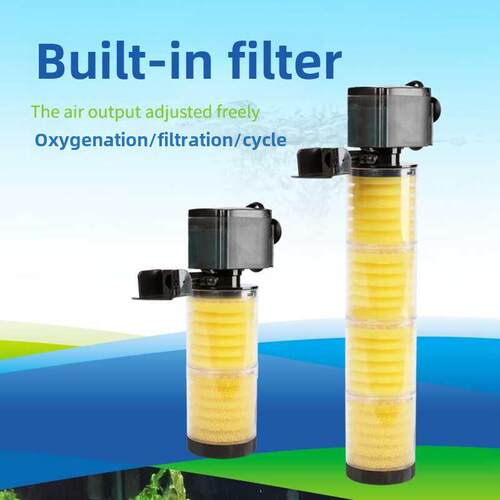 松宝鱼缸充氧器三合一水族循环充氧泵潜水泵内置过滤器静音制波