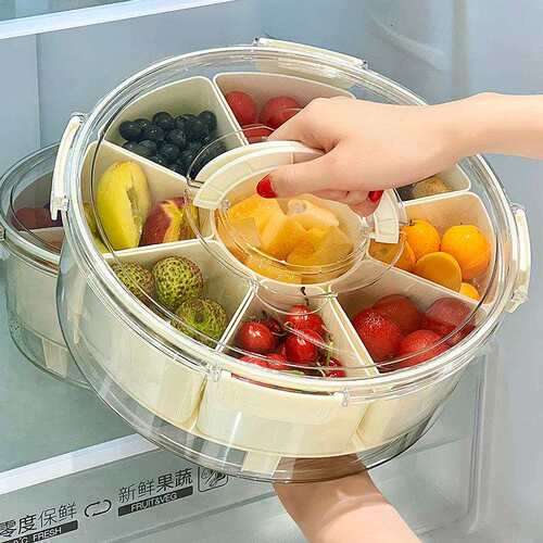 【严选】水果保鲜盒可沥水香料收纳盒干果时蔬盒野餐烤肉沙拉盒PP