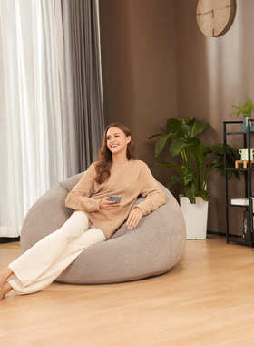 厂家直销INTEX68579 灰色充气沙发家用懒人植绒沙发单人躺椅PVC批