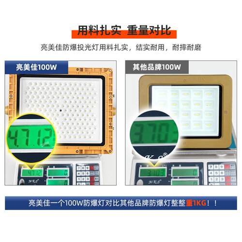 新款直销LED防爆灯加油站仓库车间化工厂免维护防腐200W投光灯