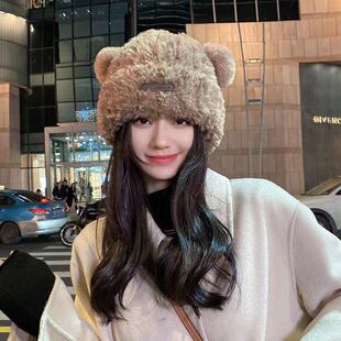 冬天头围户外针织帽减龄毛线帽女款登山儿童新款冬帽女孩帽子女