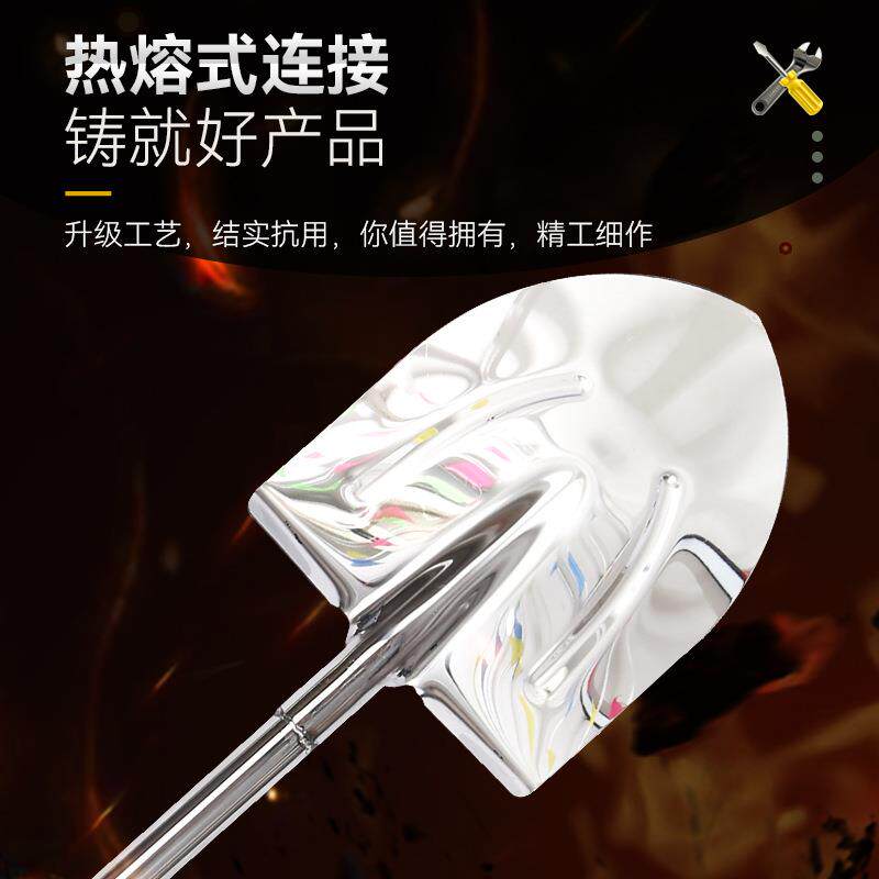 不锈钢连体厂BHE锹园林工具铁锨农用铁铲铲铁锹盆栽工家具尖翻土