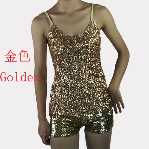 Thin sequin tank top mixed with camisole vest, base