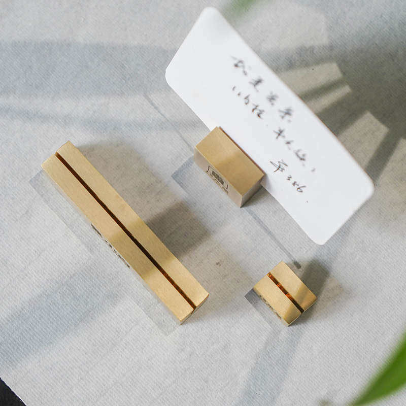 黄铜标签夹价格卡座定制LOGO 高档蛋糕烘焙甜品茶叶价格展示牌便