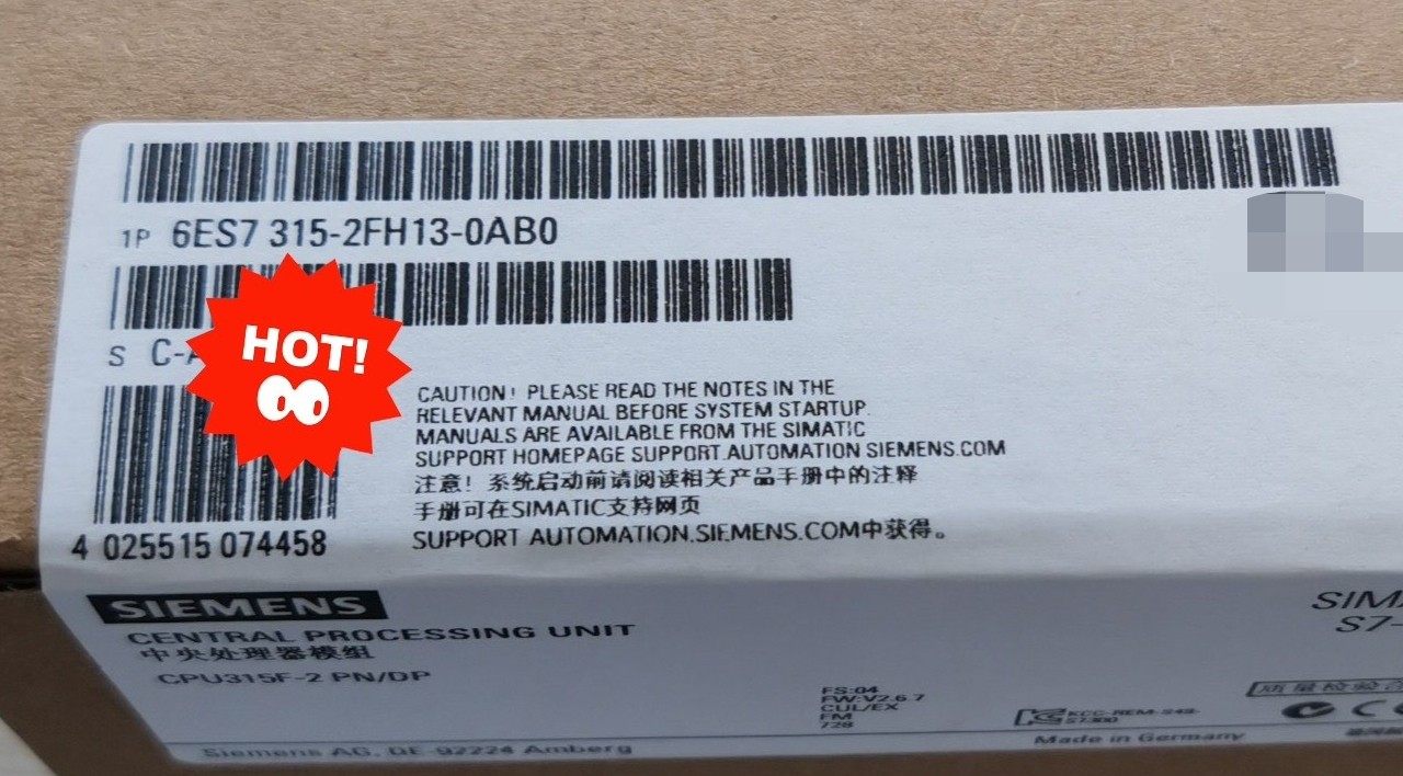 6ES7 315-2FH13-0AB0工程余货，质保一年，有