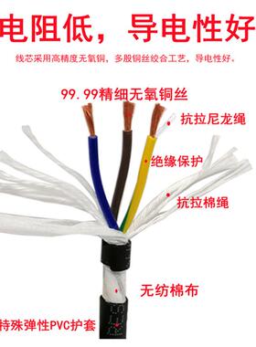 TR电VV23/7/14/16/20芯*0.5mm色高柔性耐折运动/机黑械手拖链0000