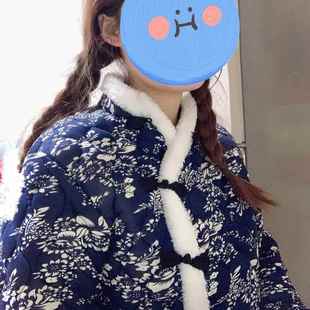 国风东北花棉袄女冬季碎花新款加厚年轻人大学生过年花棉服外套女