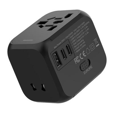 Universal Travel Adapter with Type-C Port Compact