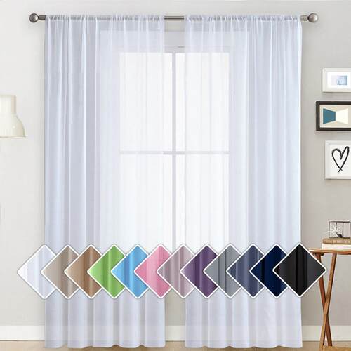 2pk Light Filtering Farrah Curtain Panels - Threshold