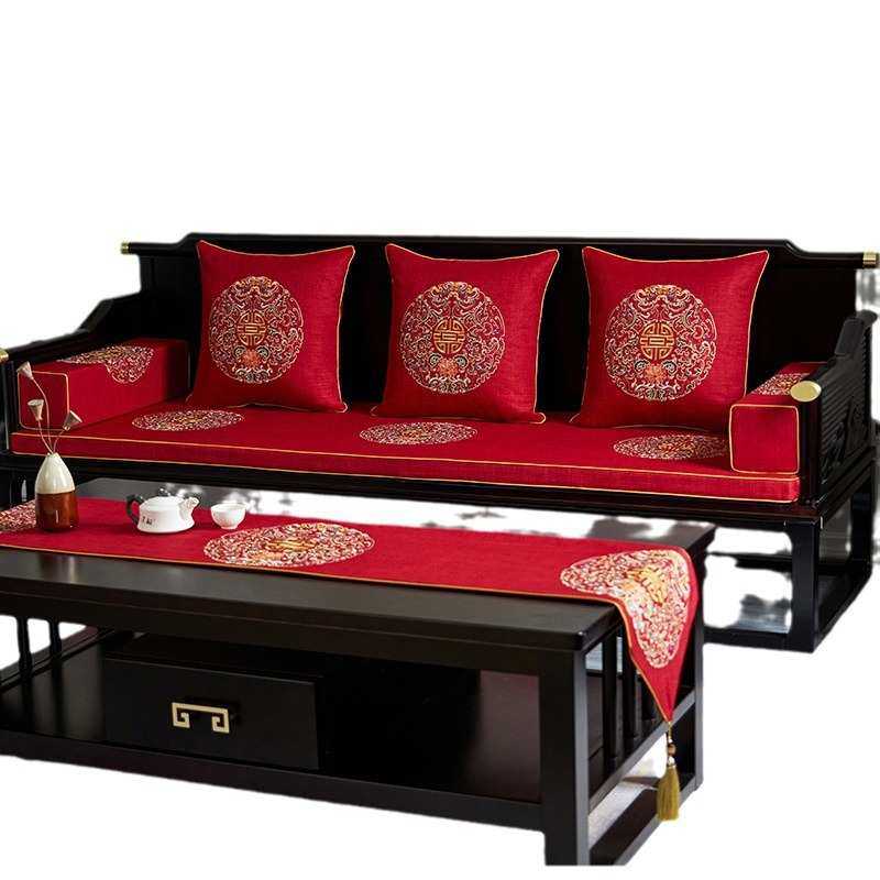 新中式红木沙发垫实木家具垫子带靠背可拆洗座垫罗汉床垫椅垫加厚,居家布艺,沙发套,淘宝优惠券,粉丝福利购,淘宝优惠卷