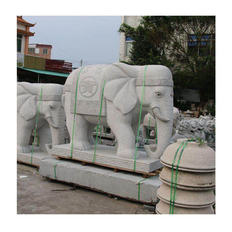 【湖北】1.5米花岗岩精雕大象石雕 | 广场/园林镇宅摆件
