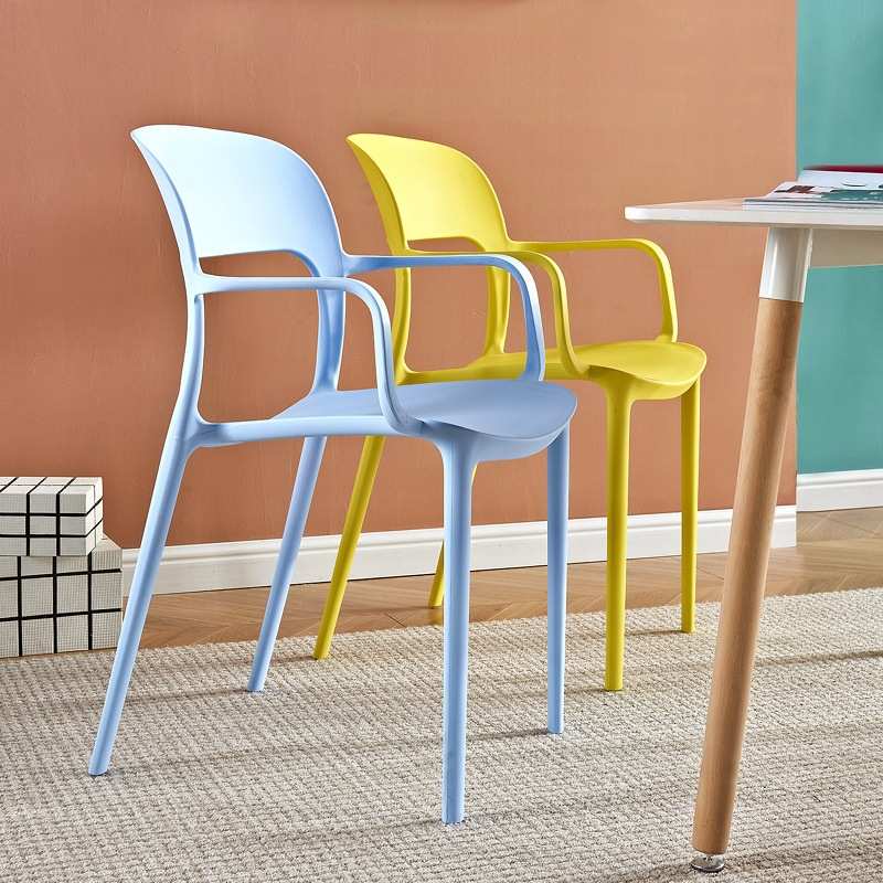 塑料椅子简约靠背凳子餐椅家用大人经济型塑胶椅加厚扶手椅子