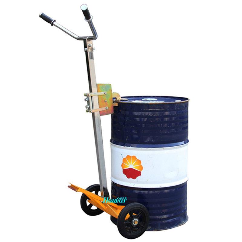 szhoular咬嘴车手推450KG鹰嘴油桶搬运车手拉油罐车拖车DE450推车