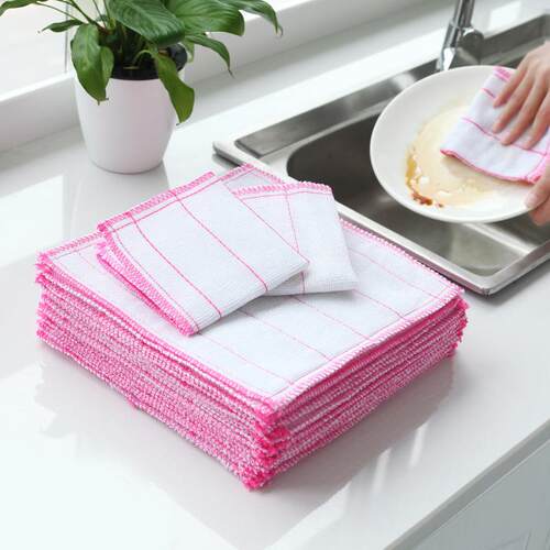 Cotton yarn dishcloth, multi-layer scrubbing cloth, kitchen