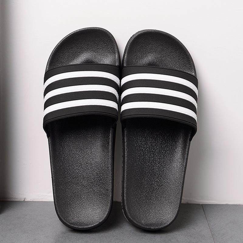 家居三条杠拖鞋男夏女士情侣简约时尚外穿浴室内洗澡防滑学生寝室
