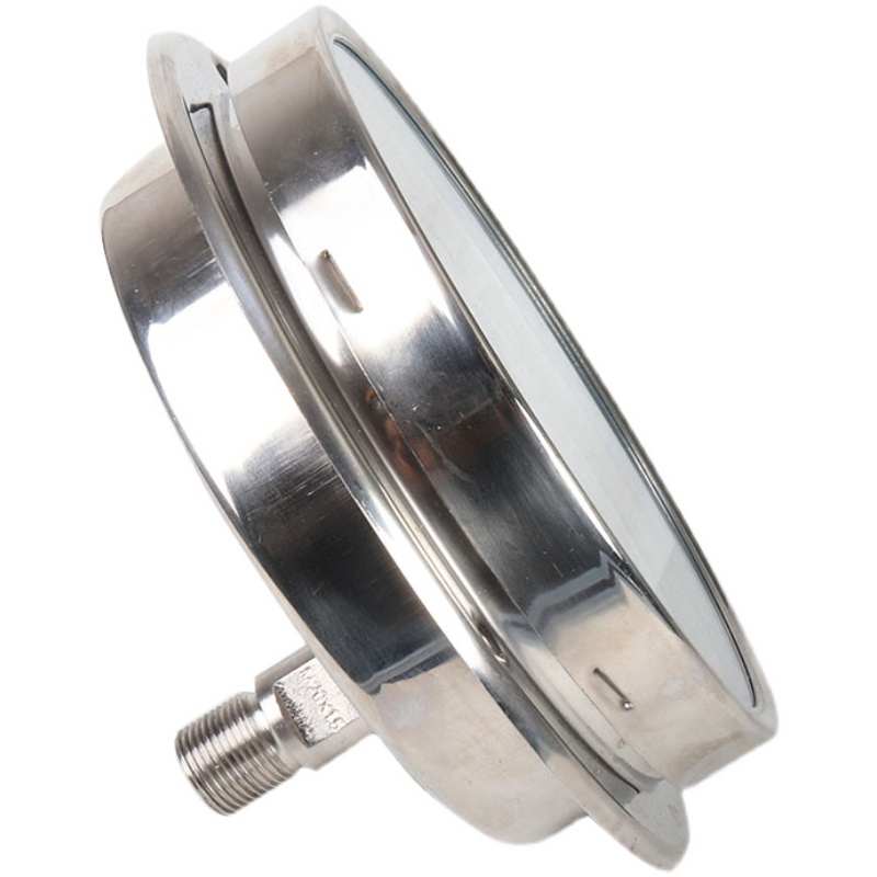 不锈钢轴向带边压力表150表盘150氧气压力表上海减压器厂*