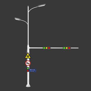 交通标志牌杆交通信号灯诱导屏杆LED一体化路灯道路设施标志牌杆