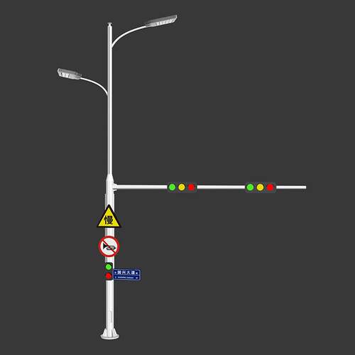 交通标志牌杆交通信号灯诱导屏杆LED一体化路灯道路设施标志牌杆