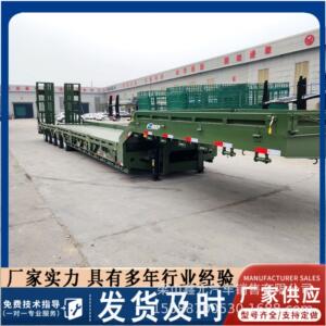 厂家加工外贸型五轴低平板半挂车大件运输半挂车