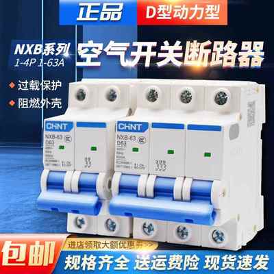 正泰NXB-63D型断路器32a空气开关电闸正泰100a家用63安1p2p3p