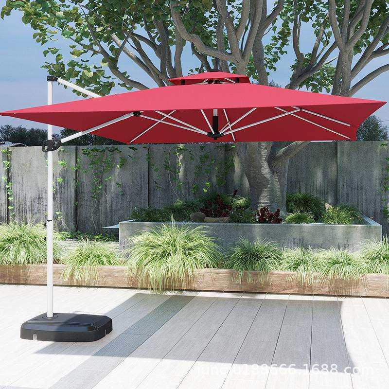 户外遮阳伞庭院伞露台花园大太阳伞棚家用室外阳台摆摊罗马伞防雨