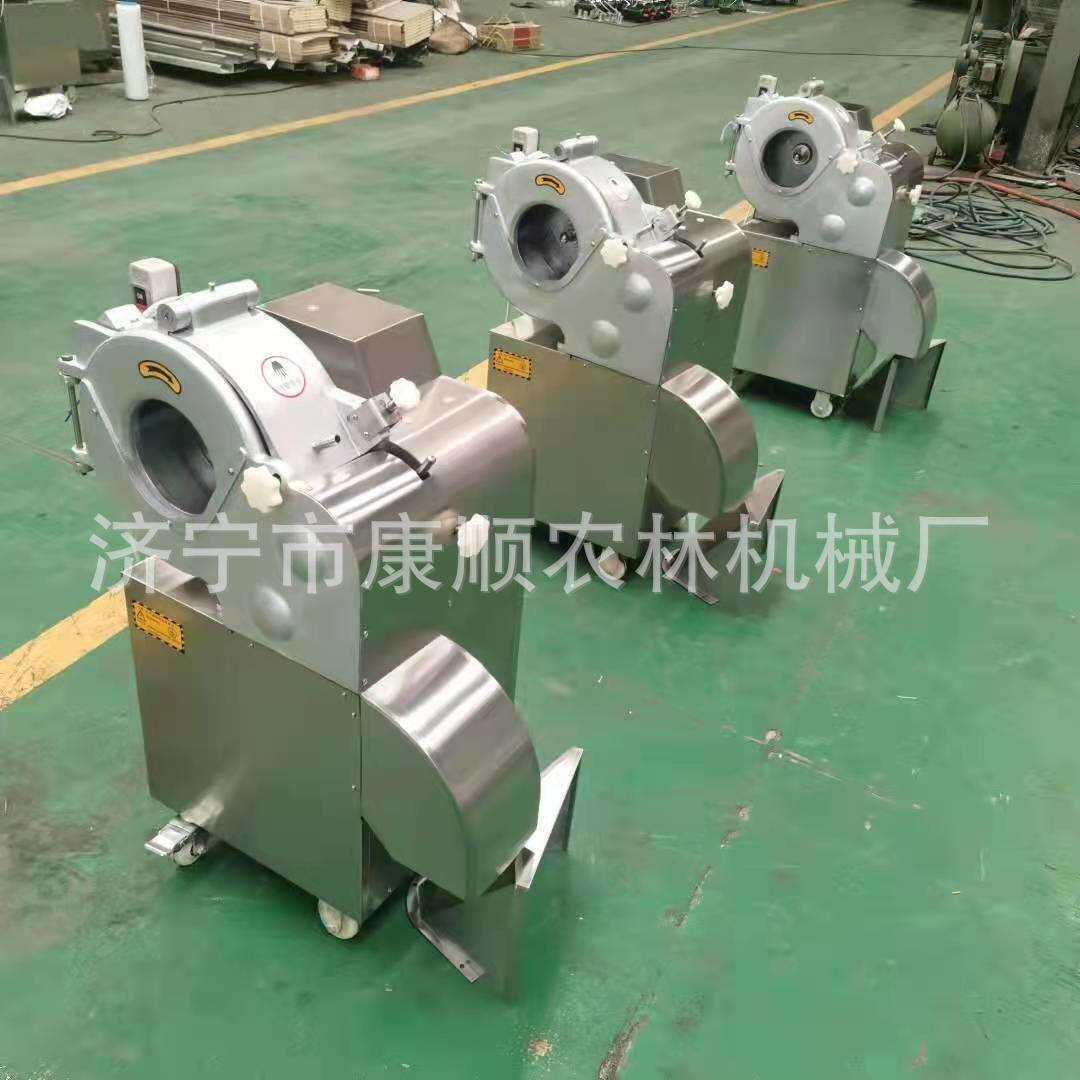 胡萝卜土豆切丁机 土豆清洗去皮切丝机图片 大双头单头出口切菜机