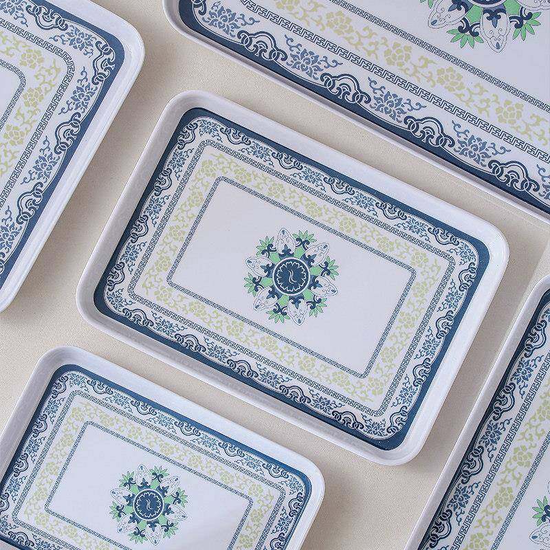 网红新中式杯子茶水托盘家用客厅长方形放茶杯水杯茶盘密胺收纳盘,餐饮具,盘,淘宝优惠券,粉丝福利购,淘宝优惠卷