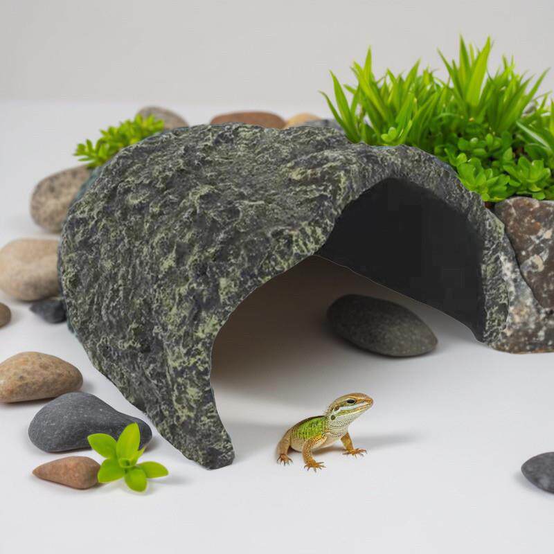 加大号爬台躲避屋陆龟用品乌龟躲避洞穴爬宠爬虫造景鱼缸乌龟晒台