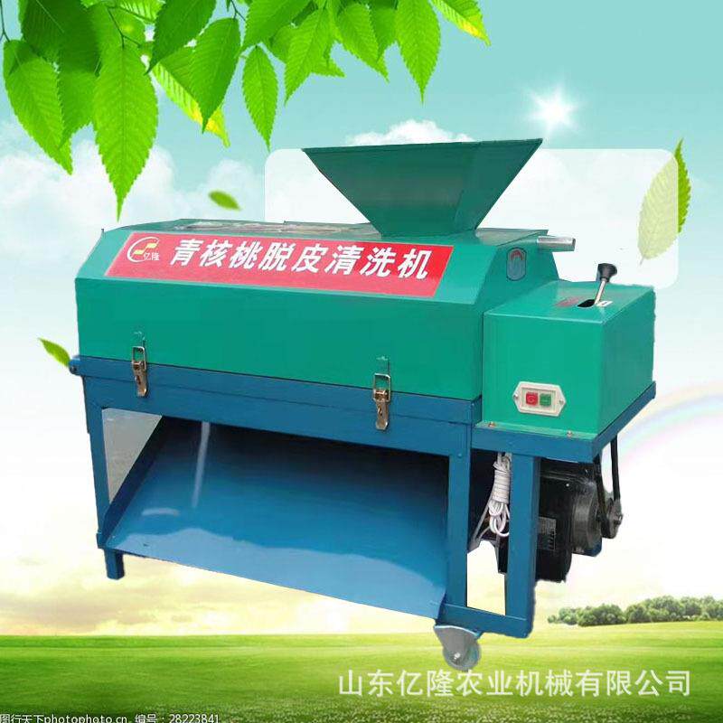 干净无破损核桃剥壳机鲜核桃去青皮机山核桃板栗脱皮清洗机