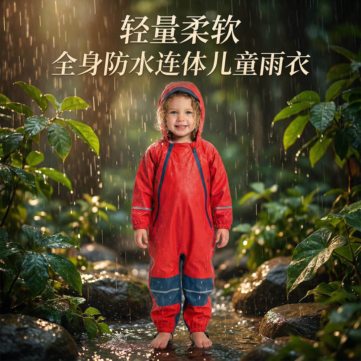 外贸儿童雨衣连体幼儿园专用男女童雨衣套装学生新款户外雨衣全身