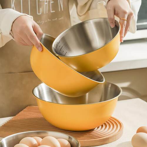 和面盆不锈钢盆304食品级打蛋盆拌凉菜专用盆家用厨房烘焙料理盆