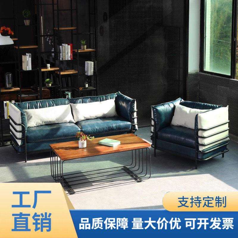 现货办公沙发 商务接待洽谈茶几组合西皮办会客区办公沙发
