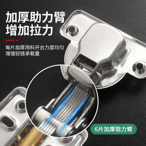 直销新款40杯不锈钢铰链25厘衣柜门板缓冲铰链橱柜阻尼弹簧门铰合
